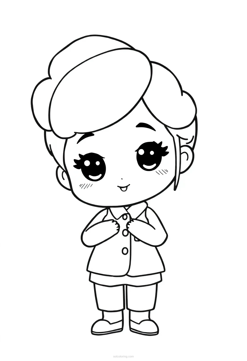 Teacher coloring page for kids
