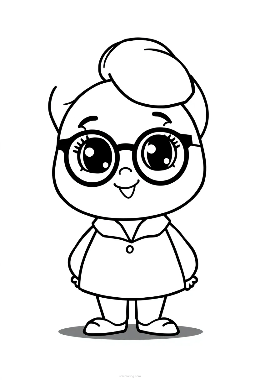 Teacher coloring page for kids