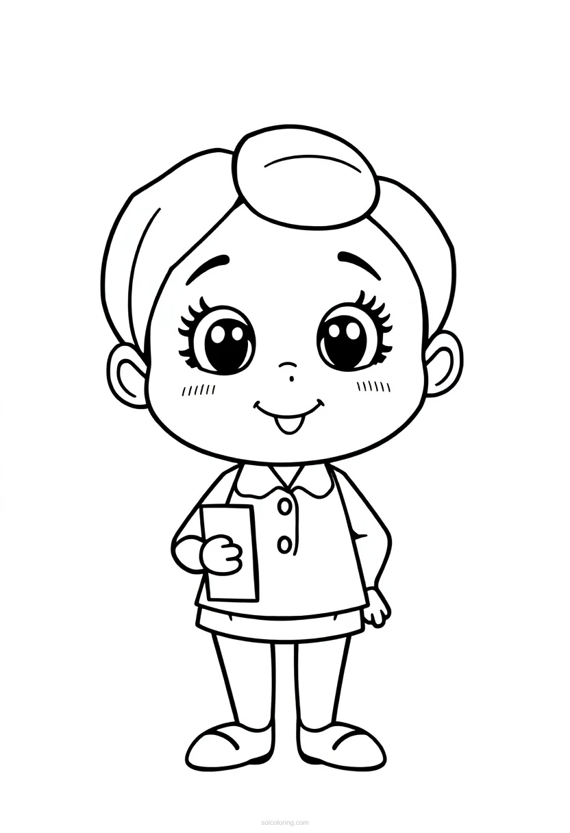 Teacher coloring page for kids