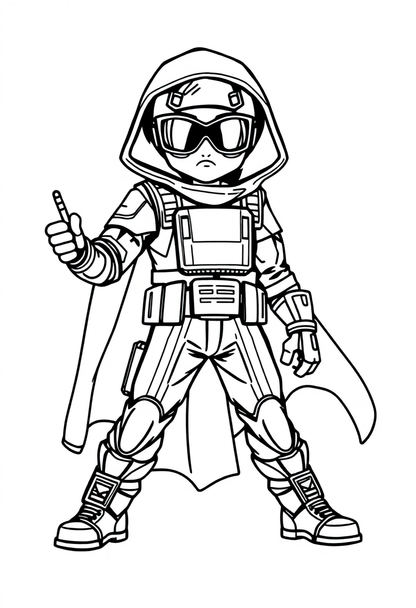 Tech Gadget Hero coloring page, free printable