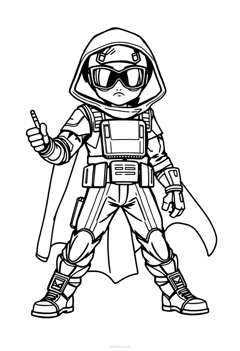 Tech Gadget Hero coloring page for kids