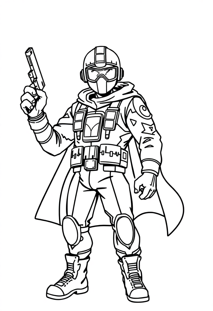 Tech Gadget Hero coloring page, free printable