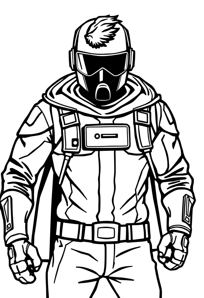 Tech Gadget Hero coloring page, free printable