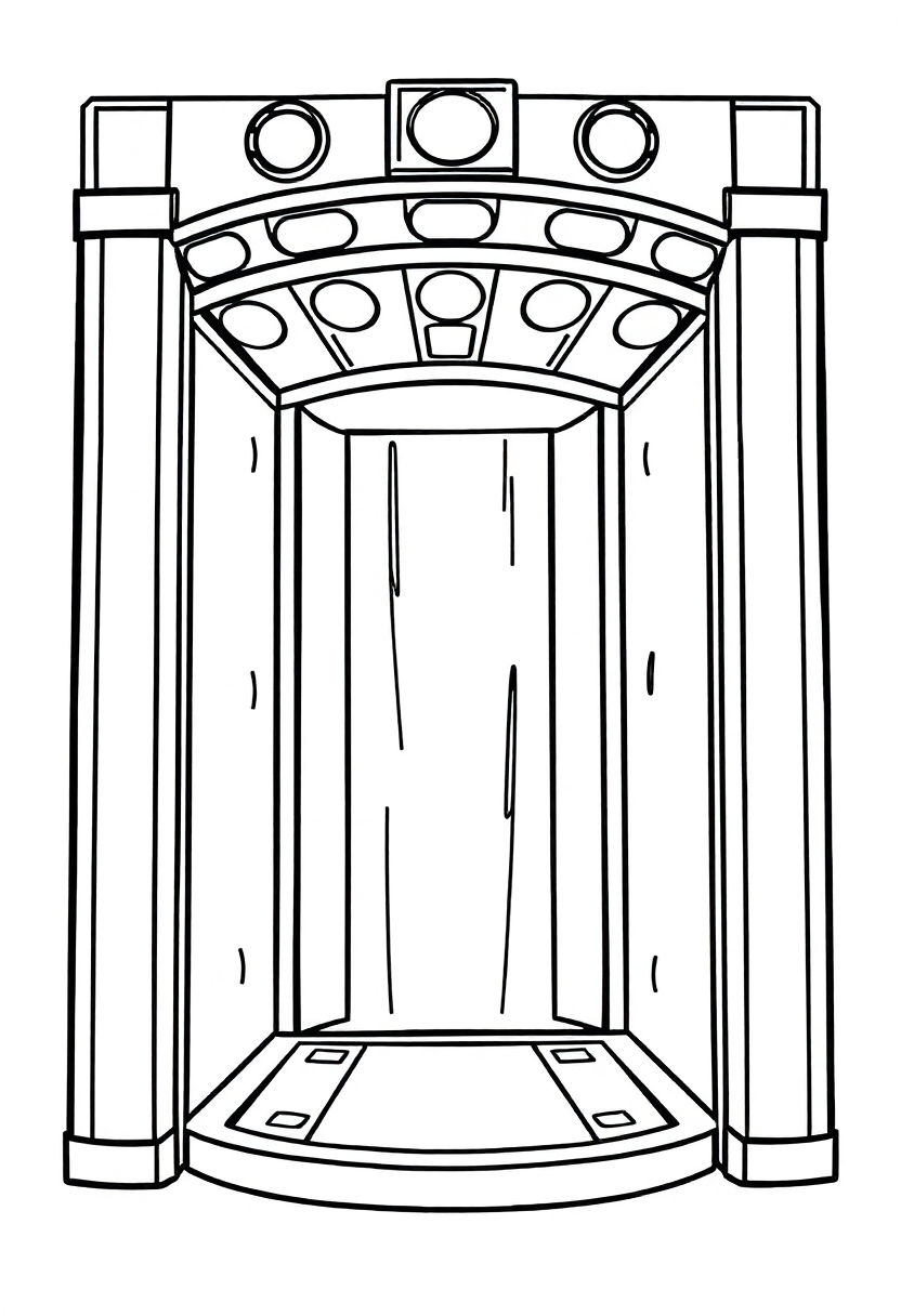 Teleportation Portal Device coloring page, free printable