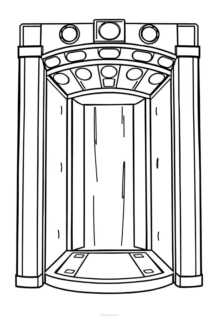 Teleportation Portal Device coloring page for kids