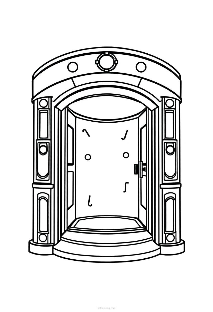 Teleportation Portal Device coloring page for kids