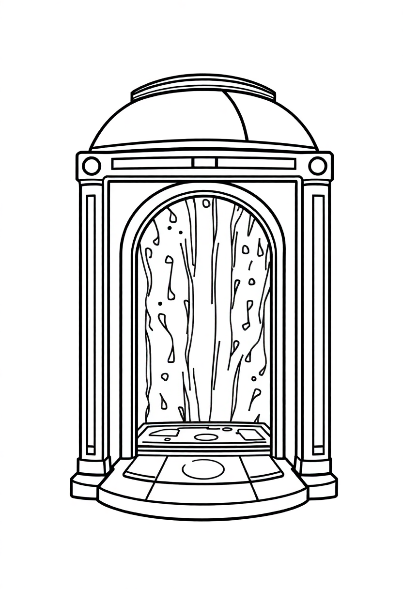 Teleportation Portal Device coloring page, free printable