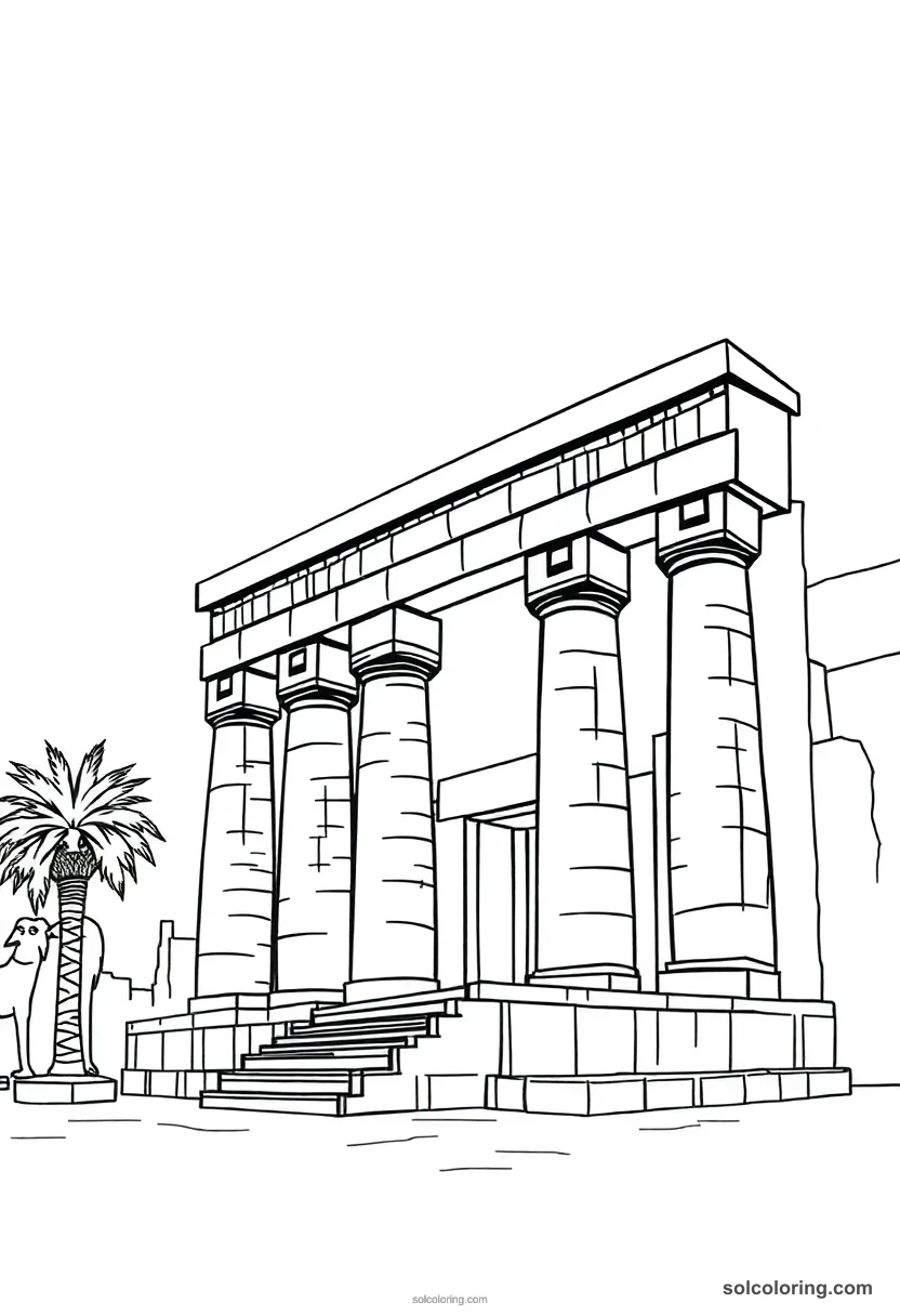 Temple Of Horus At Edfu coloring pages