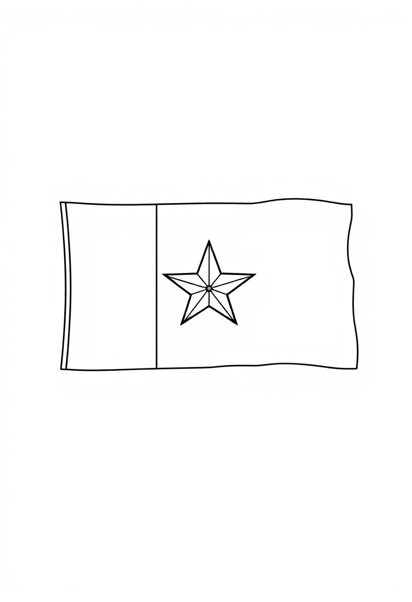 Texas State Flag coloring page, free printable
