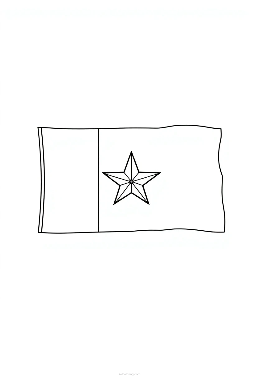 Texas State Flag coloring page for kids