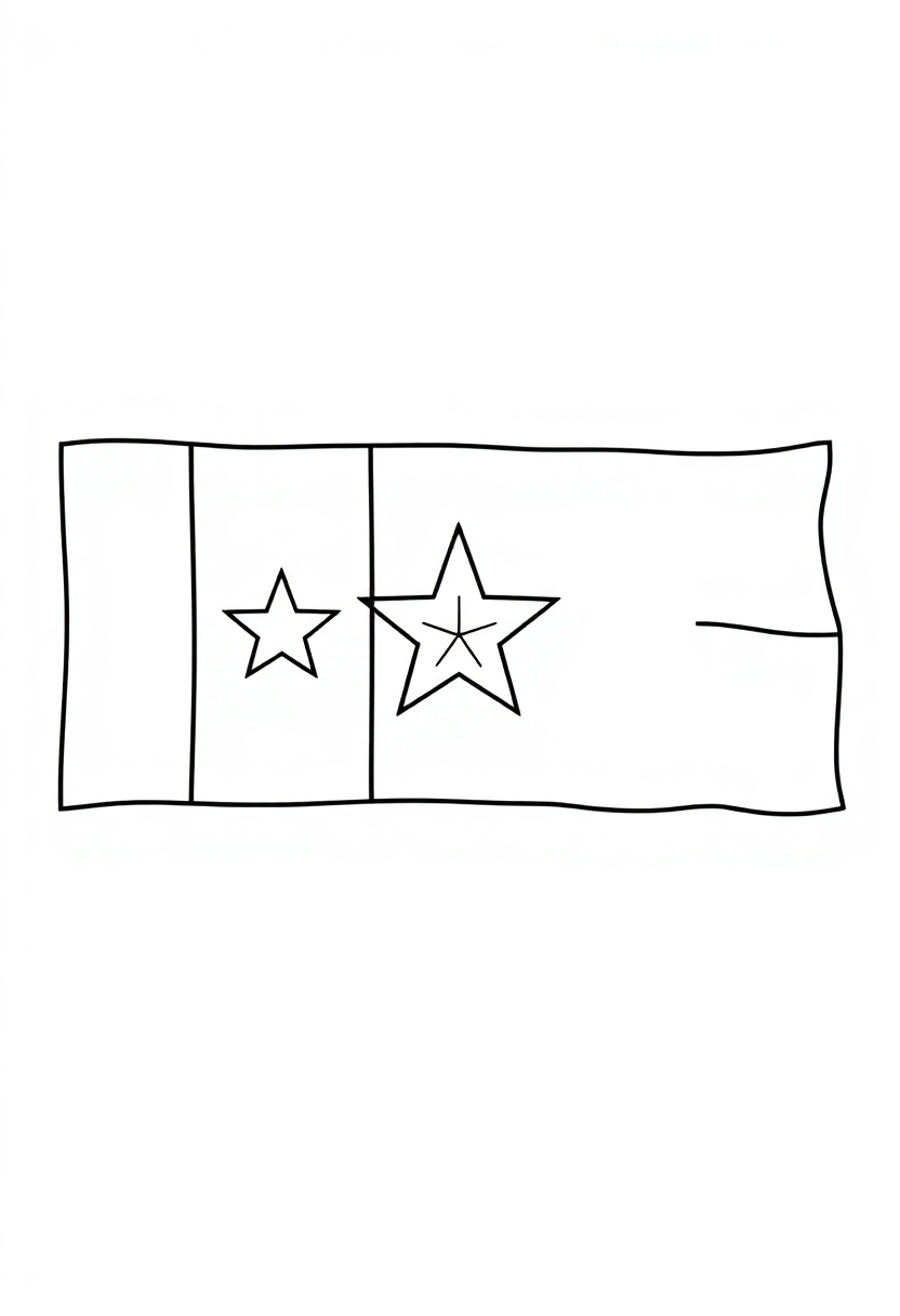 Texas State Flag coloring page, free printable