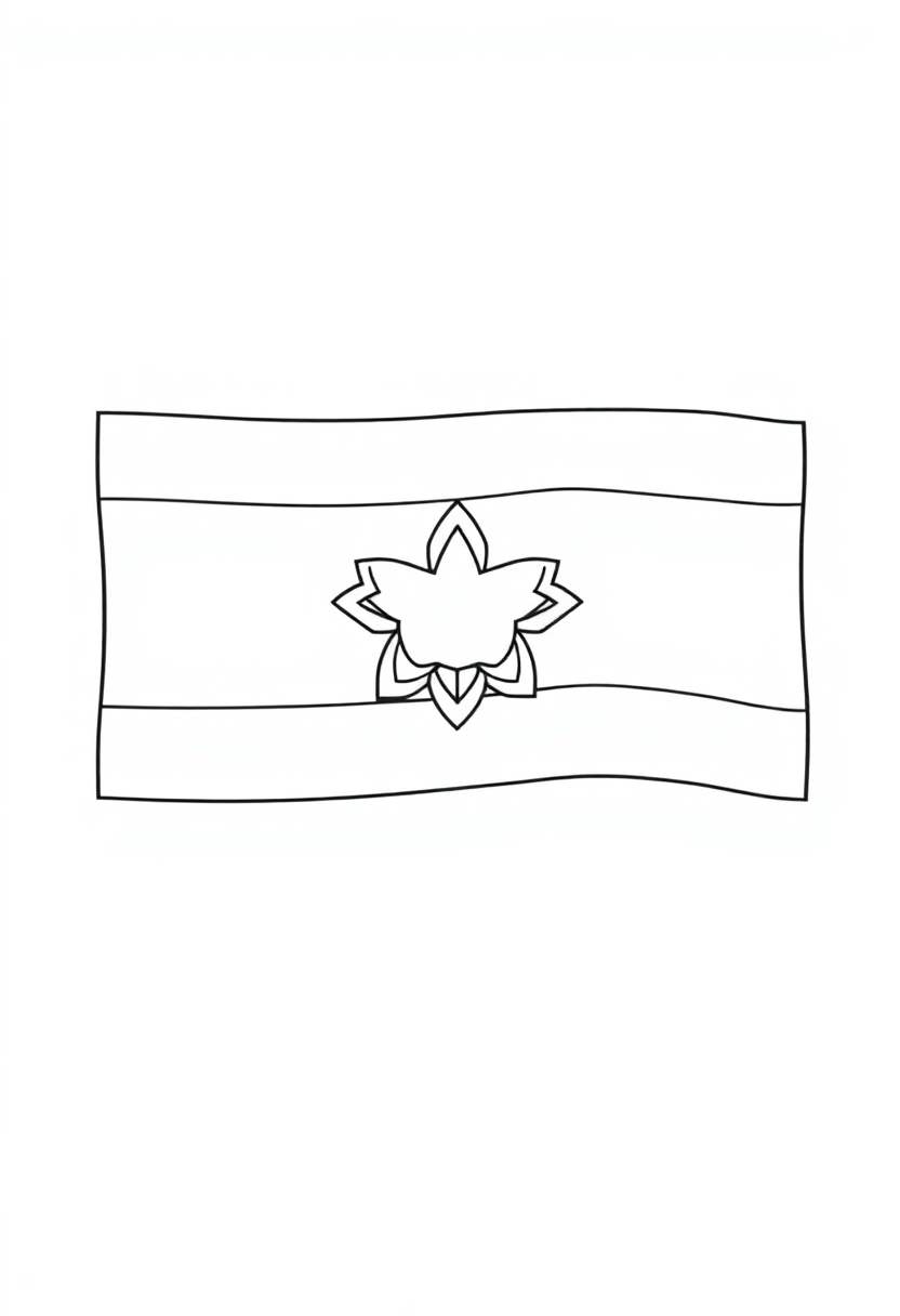 Thai Flag coloring page, free printable