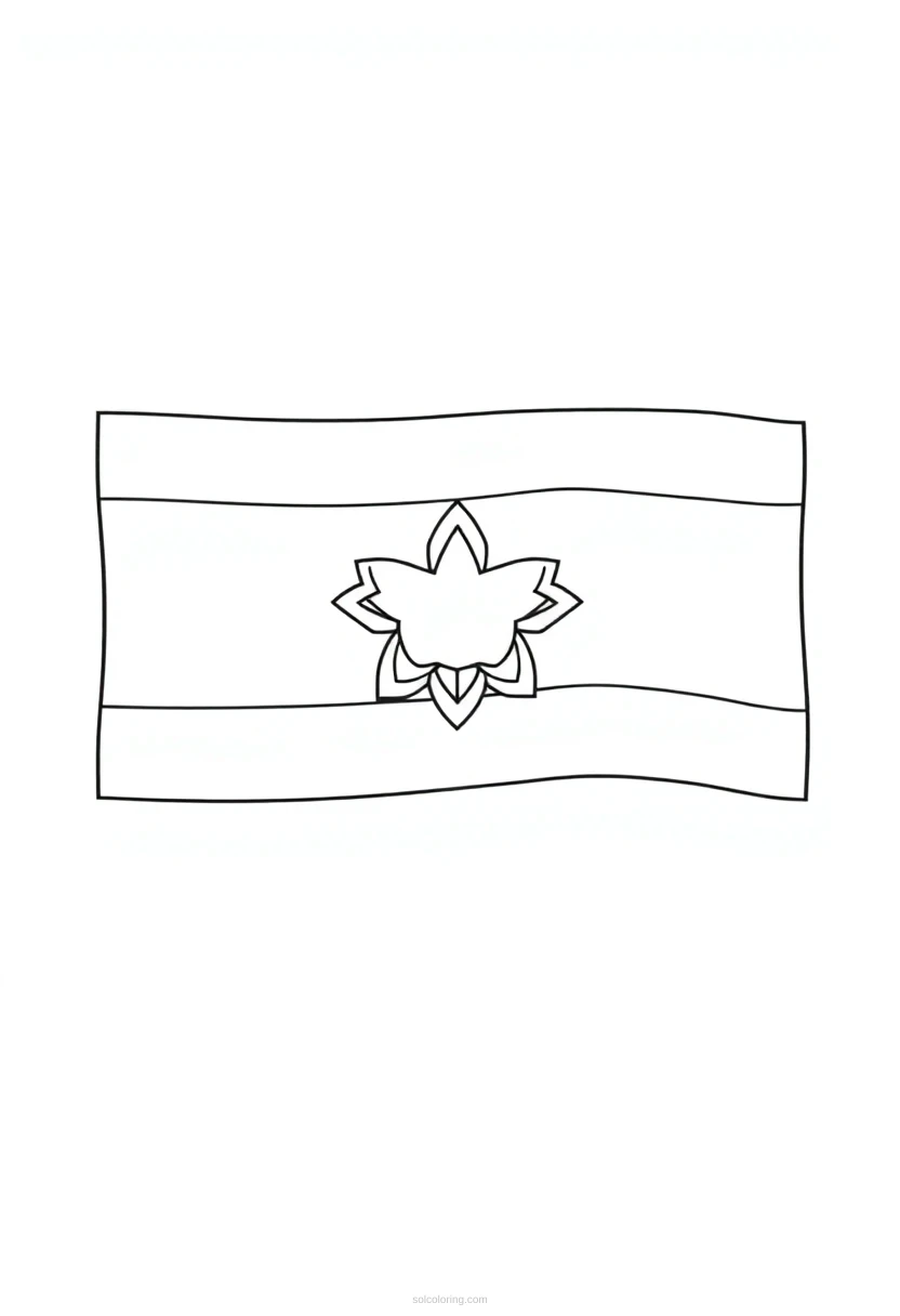 Thai Flag coloring page for kids