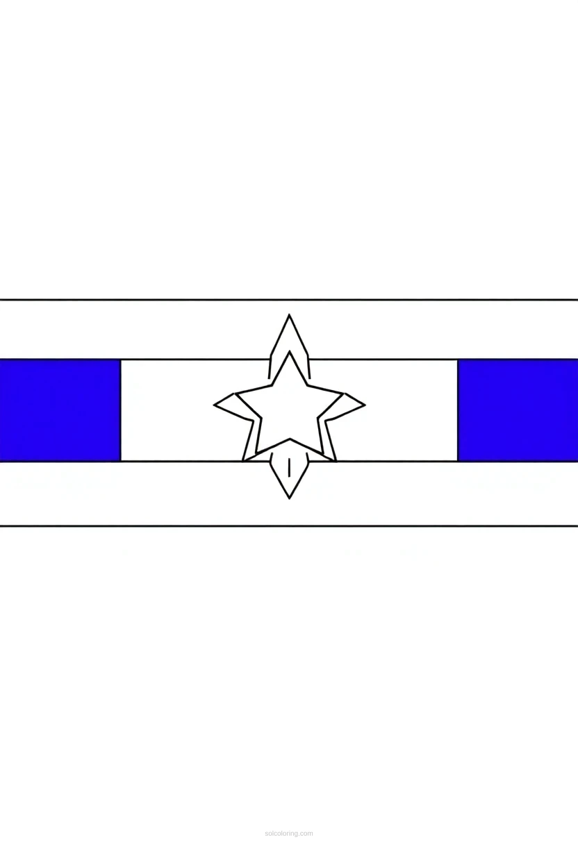 Thai Flag coloring page for kids