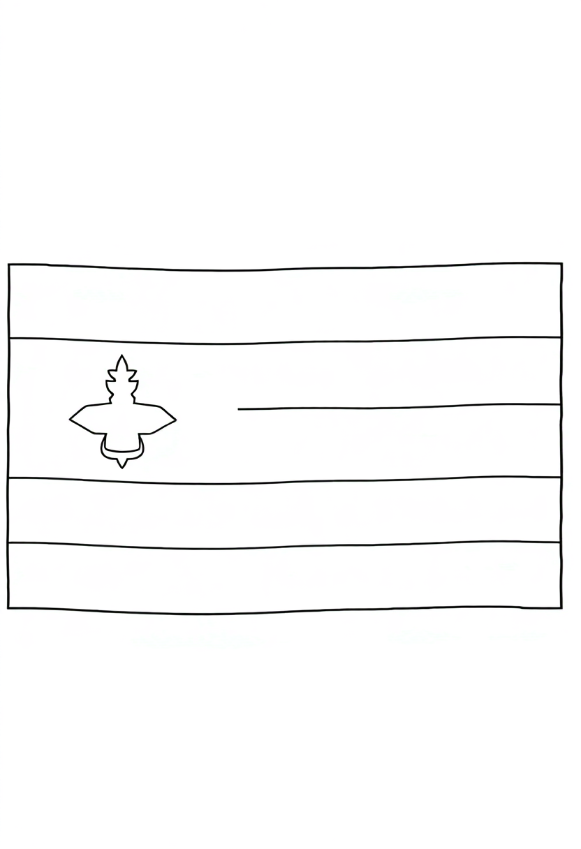 Thai Flag coloring page, free printable