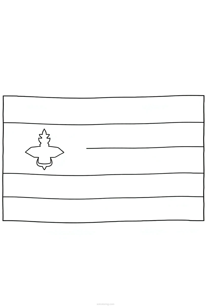 Thai Flag coloring page for kids