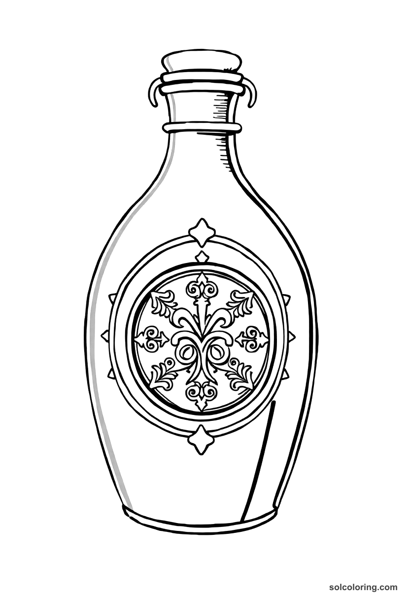 The Brass Bottle Sealed With Solomon S Seal coloring pages