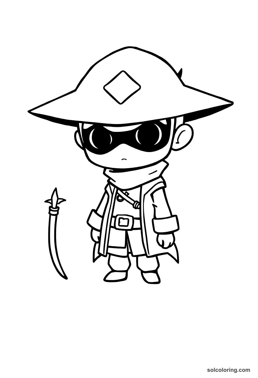 Chibi The city of thieves and tricksters coloring page, free printable chibi style for kids and adults