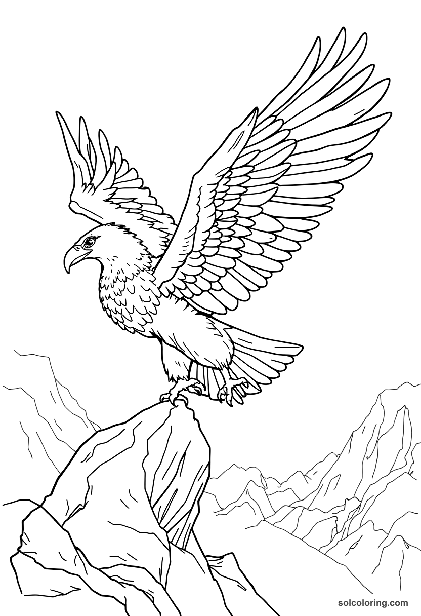 The Eagle Carrying Sinbad From The Valley coloring pages