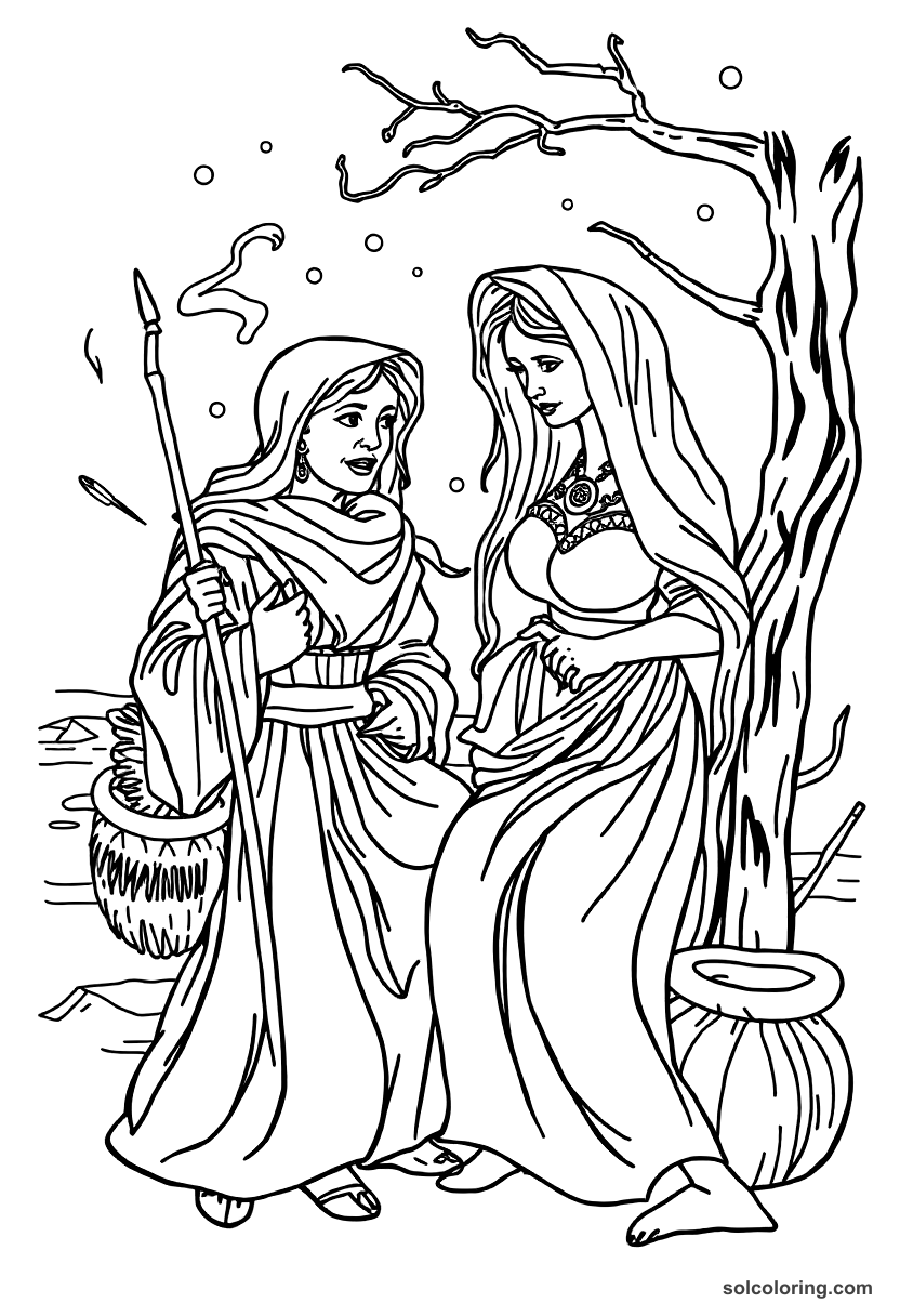 The Fisherman S Wife Transformed By Magic coloring pages