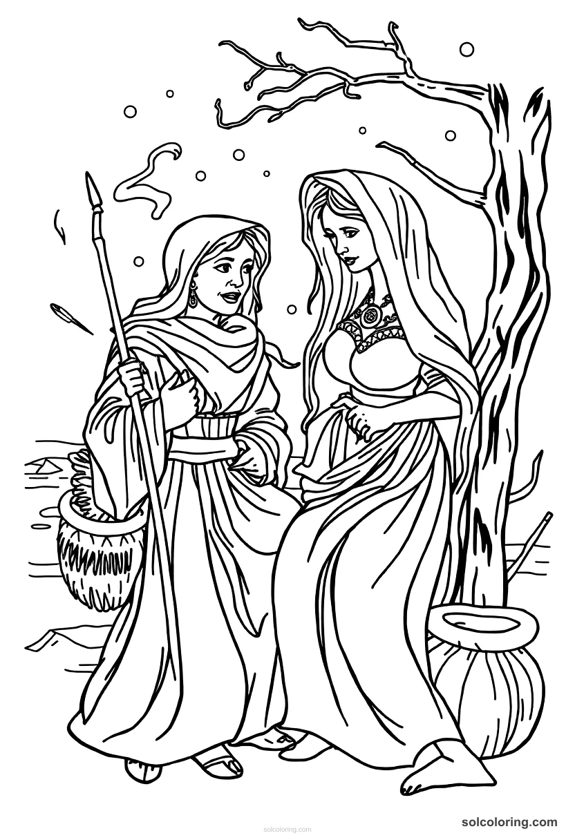 The Fisherman S Wife Transformed By Magic coloring pages