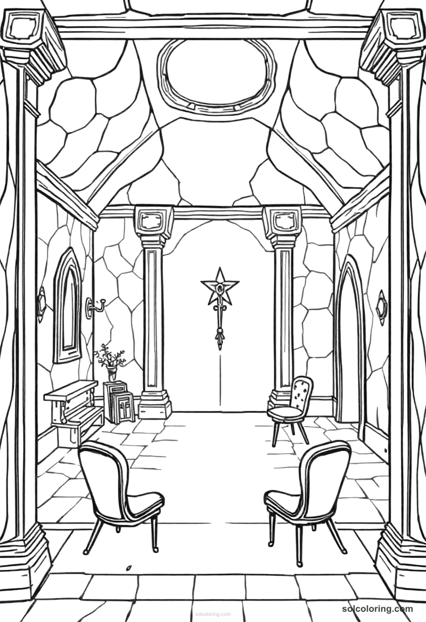The Forbidden Fortieth Room With Its Secret coloring pages