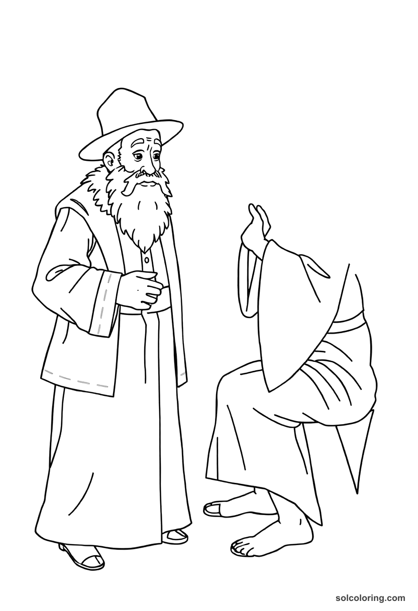 The Jewish Doctor Examining The Hunchback coloring pages