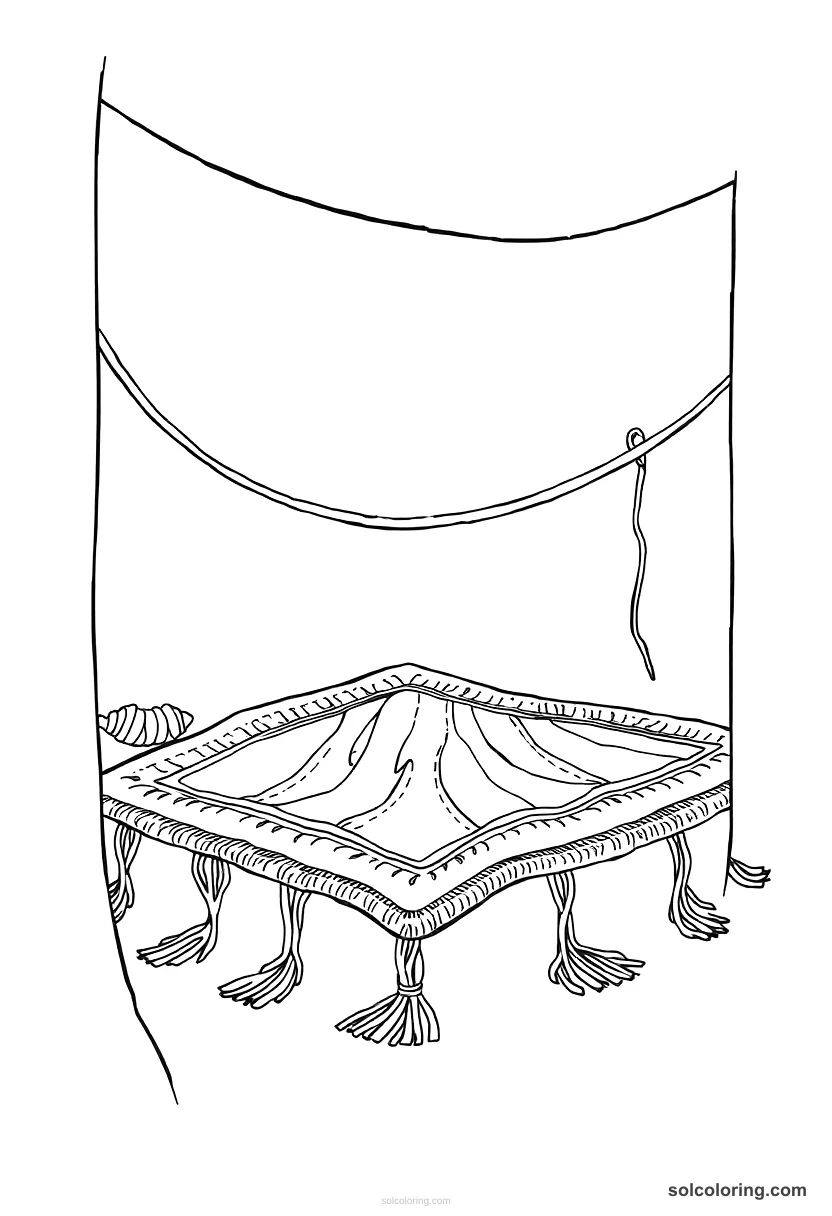 The Magic Carpet Woven With Golden Thread coloring pages