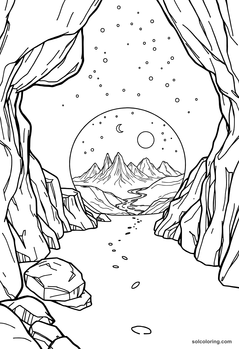 The Magic Tube That Shows Distant Lands coloring pages
