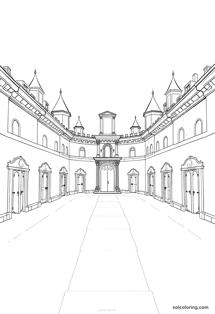 The Mysterious Palace With Forty Locked Doors coloring pages