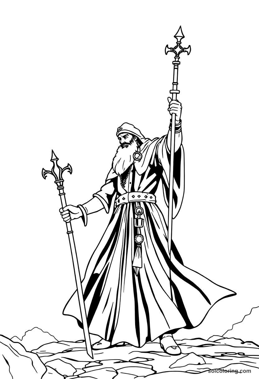 The Prince Disguised As A Dervish At The Crossroads coloring pages