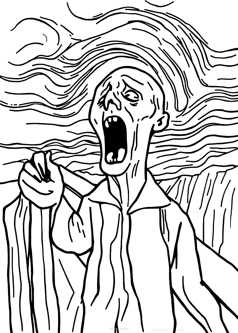 The Scream Artwork coloring pages