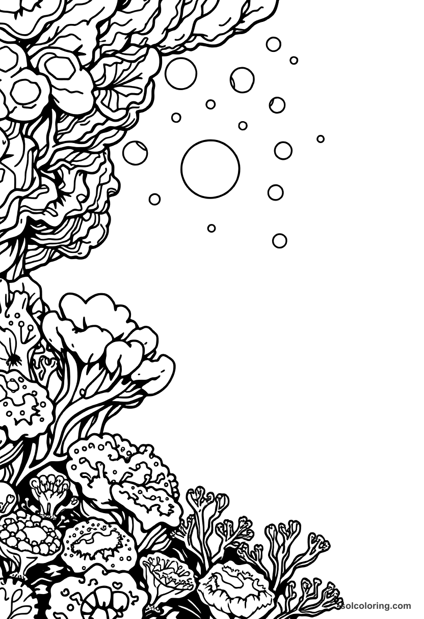 The Underwater Sea Kingdom Of Coral And Pearl coloring pages