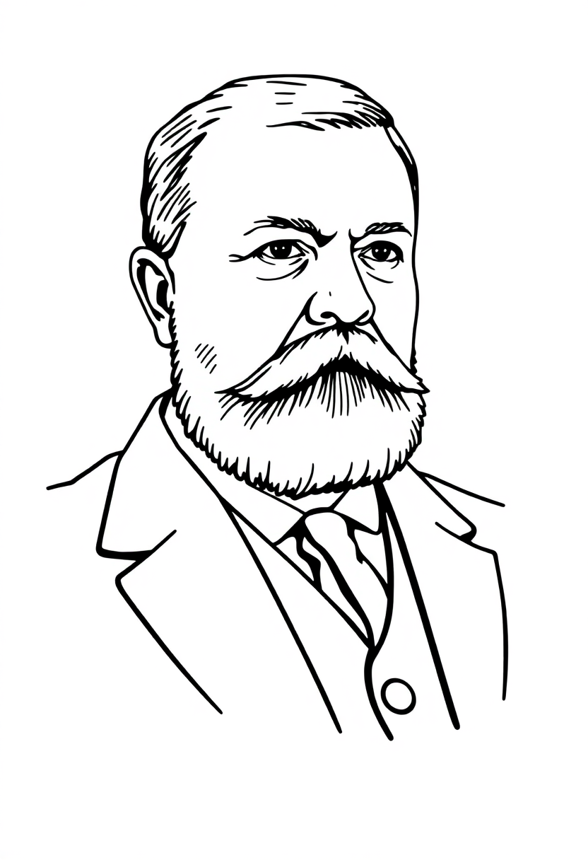 Theodore Roosevelt Portrait coloring page, free printable