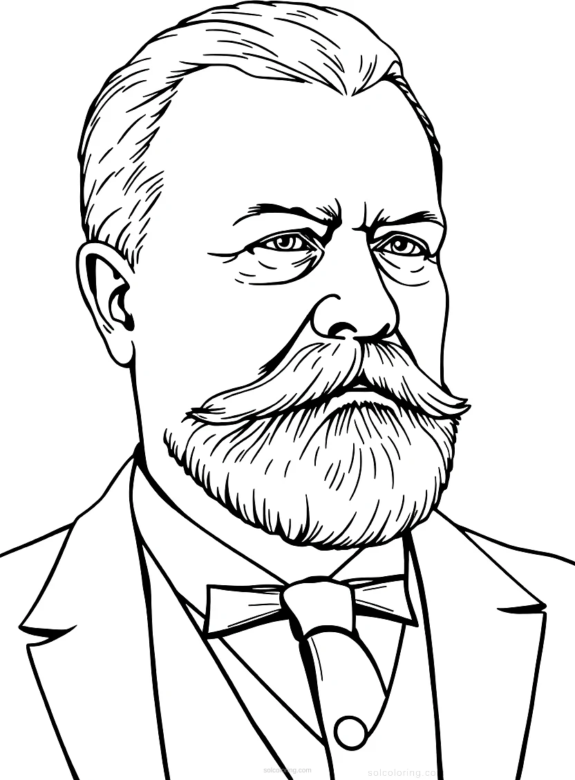 Theodore Roosevelt Portrait coloring pages