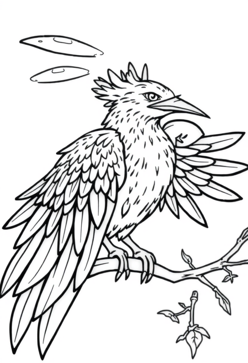 Thunderbird coloring page, free printable