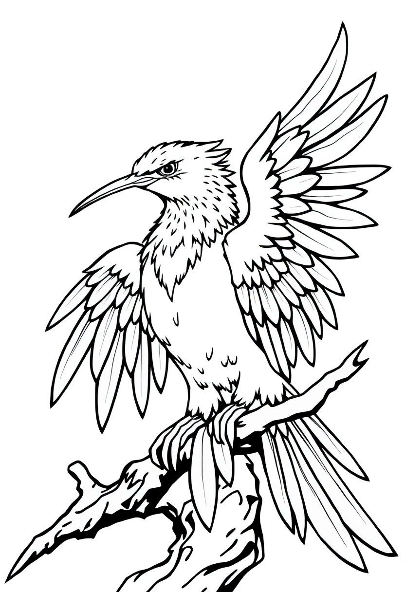 Thunderbird coloring page, free printable