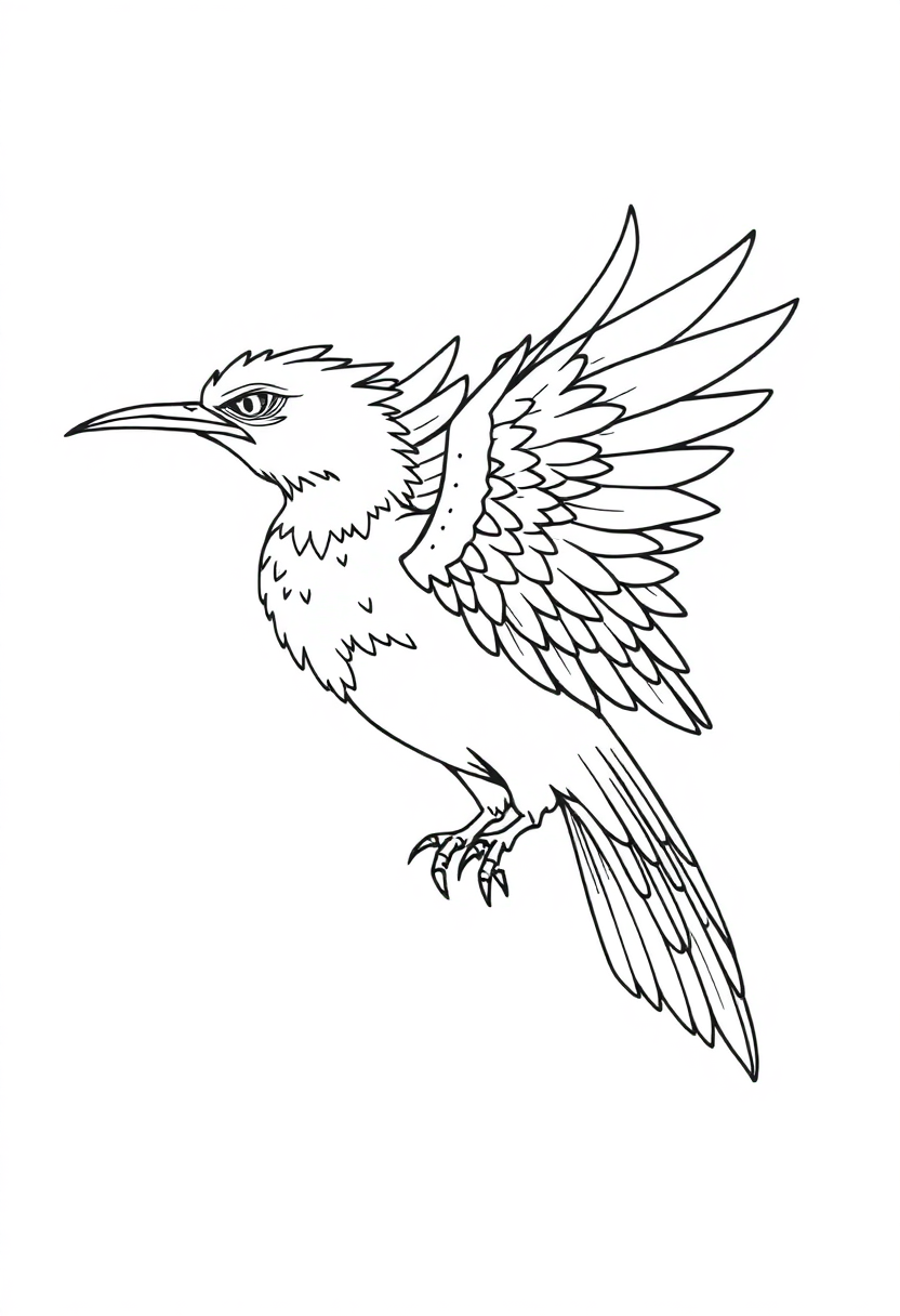 Thunderbird coloring page, free printable