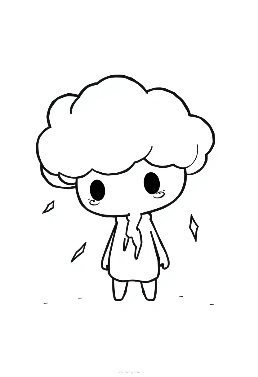 Thunderstorm coloring page for kids