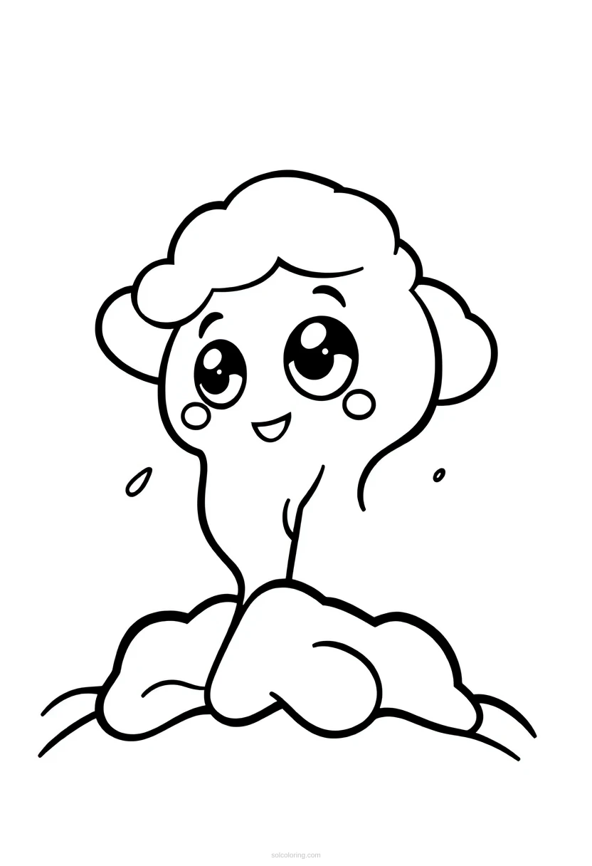 Thunderstorm coloring page for kids