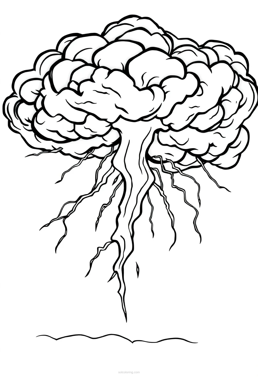 Thunderstorm Chibi coloring page for kids