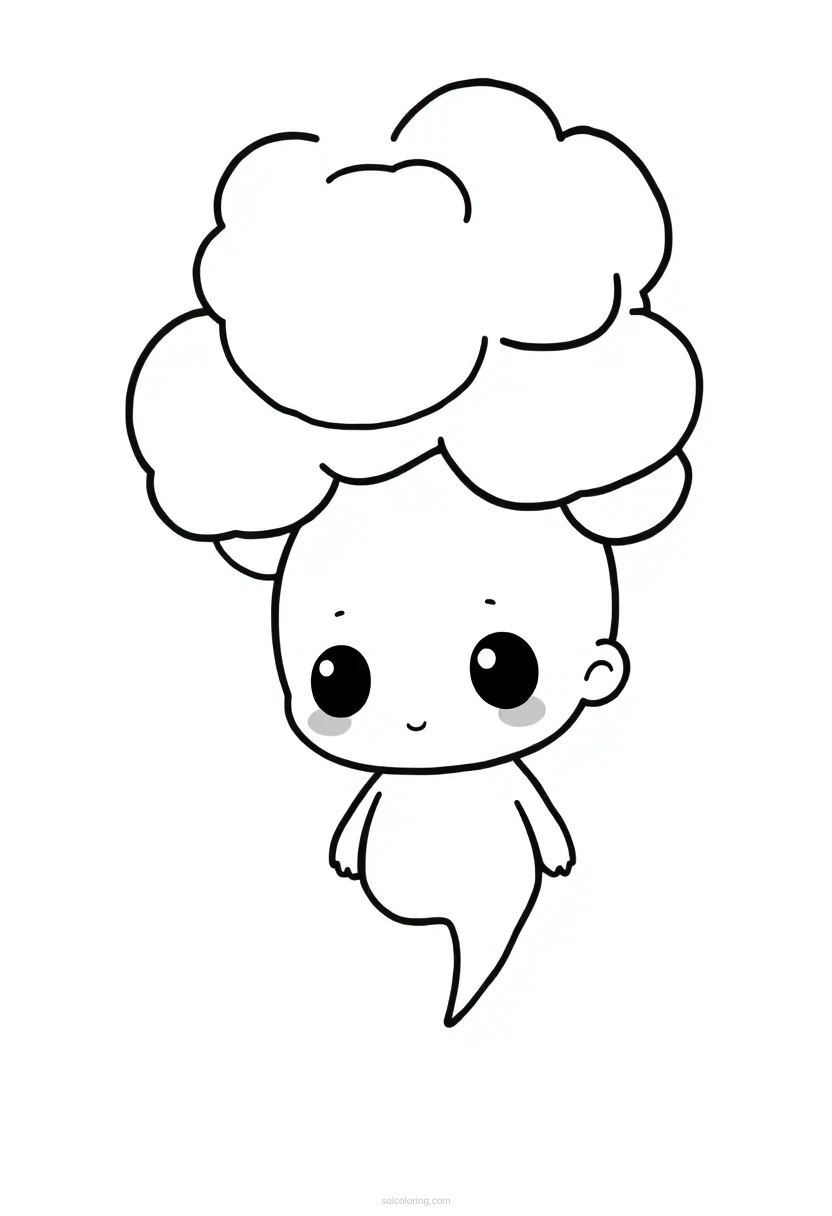 Thunderstorm coloring page for kids