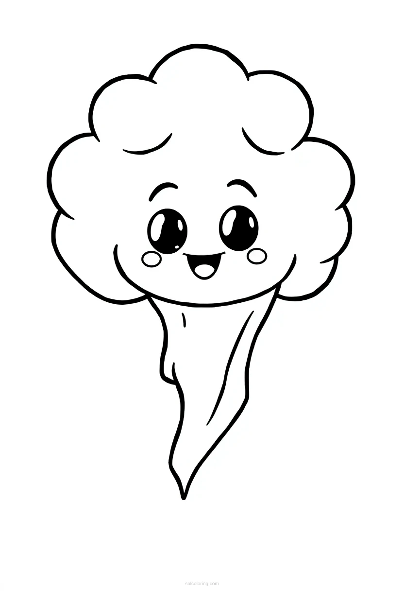 Thunderstorm coloring page for kids