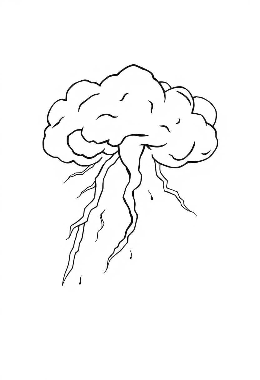Thunderstorm coloring pages