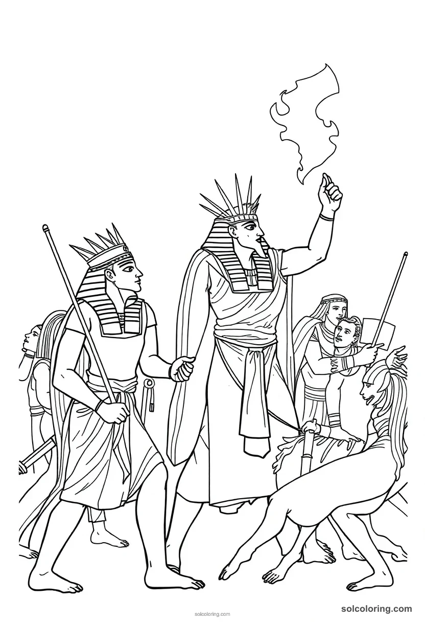 Thutmose Iii Smiting Enemies coloring pages