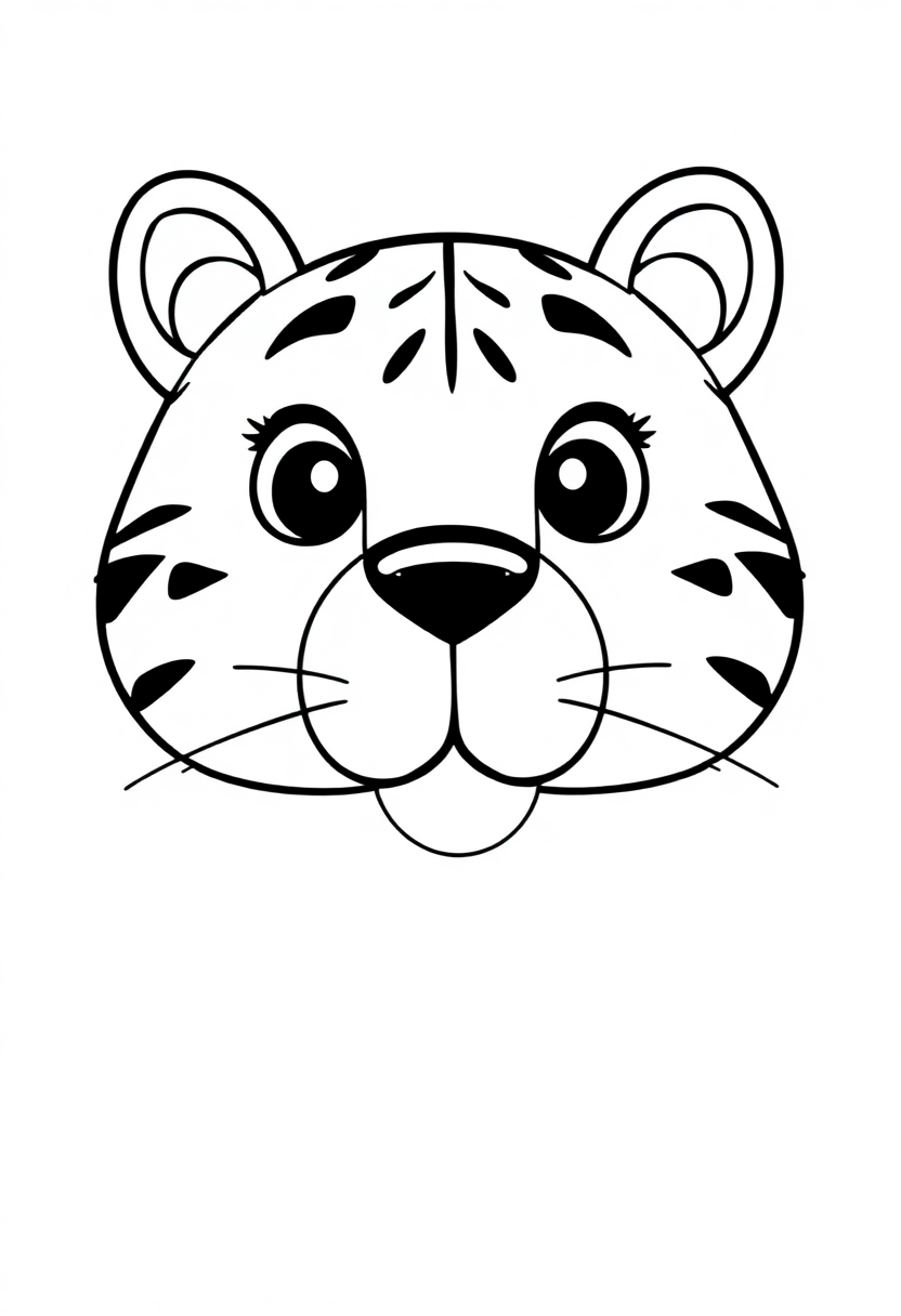 Tiger Face Close-up coloring page, free printable