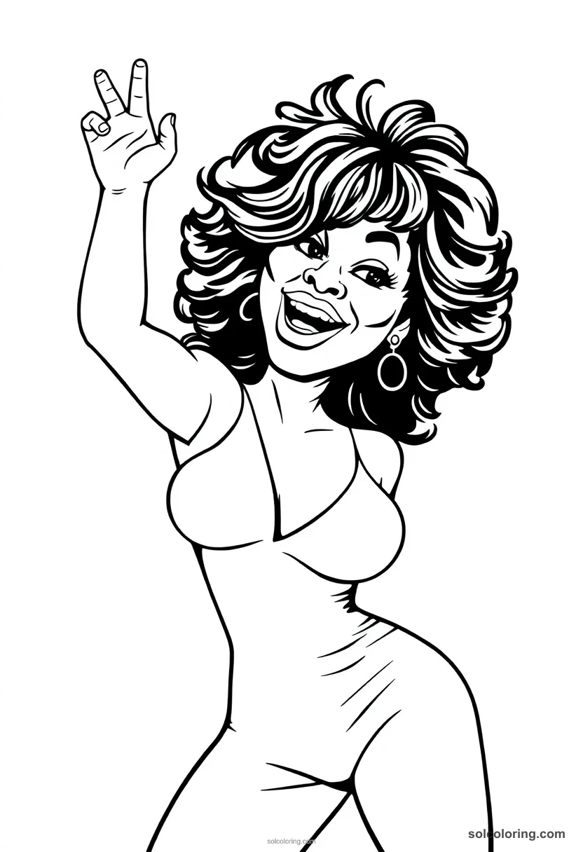 Tina Turner coloring pages