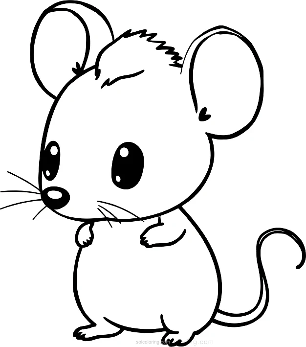 Tiny Mouse coloring page for kids