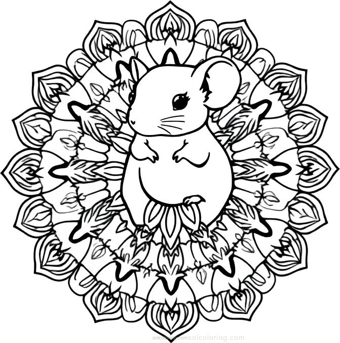 Tiny Mouse coloring page for kids