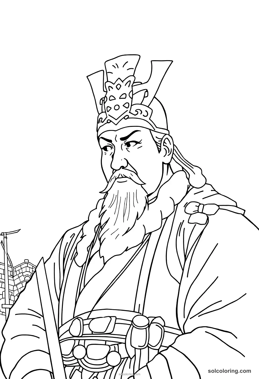 Tokugawa Ieyasu At The Battle Of Sekigahara coloring pages